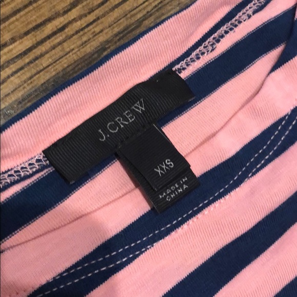 J.Crew XXS pink and blue striped long sleeve - Picture 3 of 4